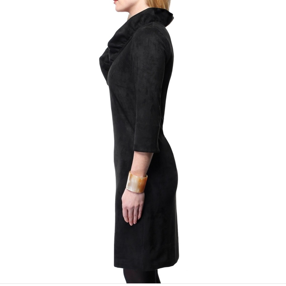 Gretchen Scott Ruffneck suede dress NWT - Picture 2 of 7